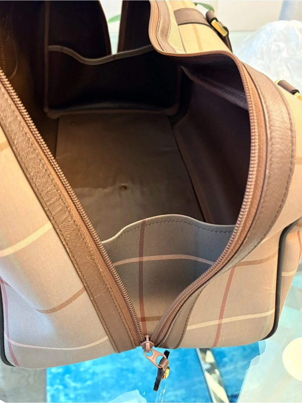 Vintage Burberrys Nova Check Boston Bag,
